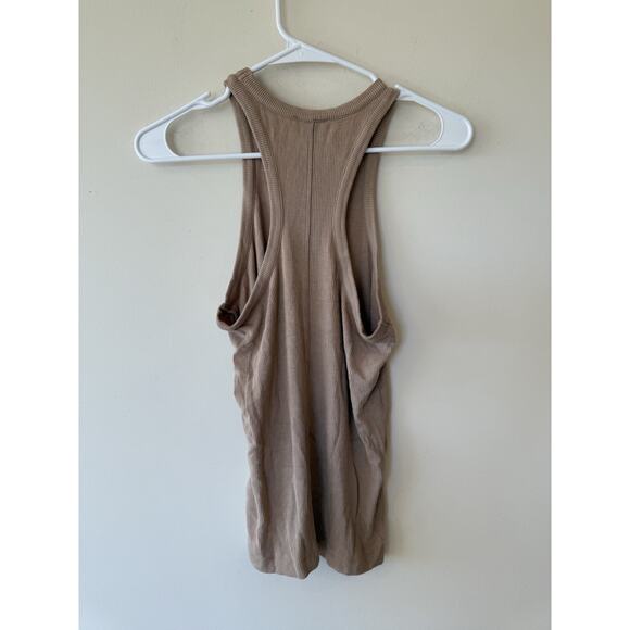 Reiss Racerback Tank in Beige Size Small Bohemian Viscose Knit - Picture 2 of 9